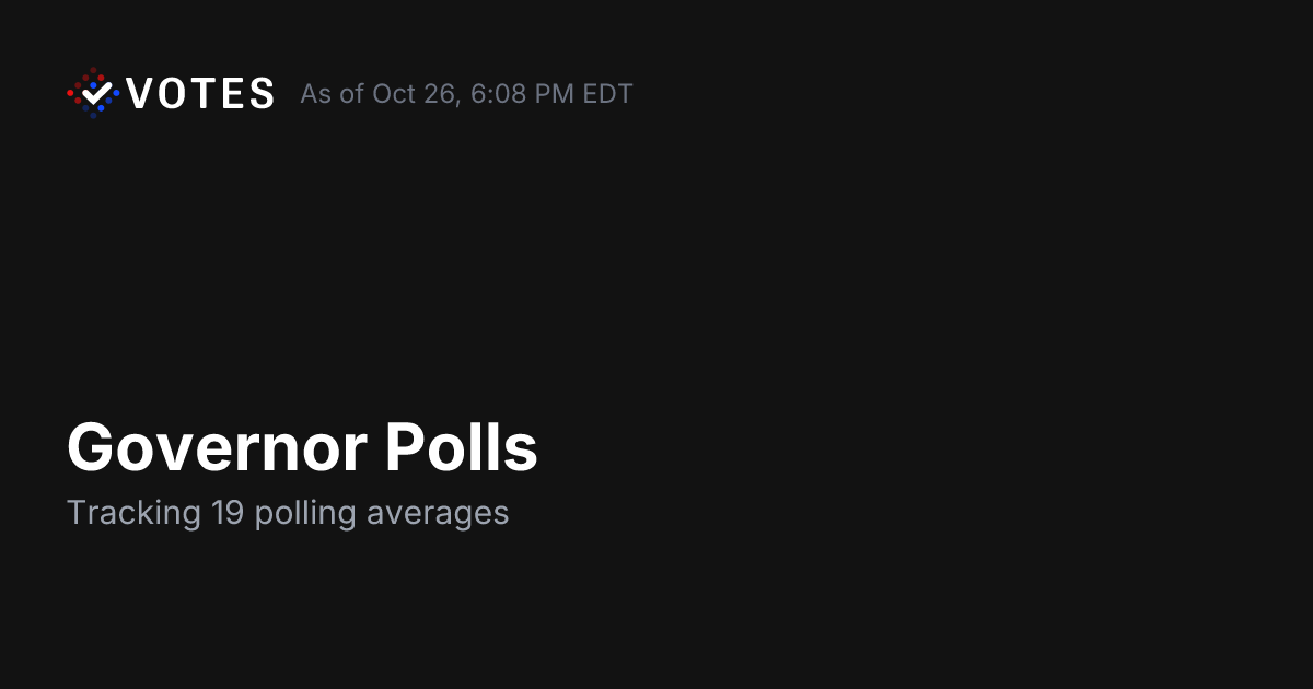 Governor Polls & Polling Averages | DDHQ