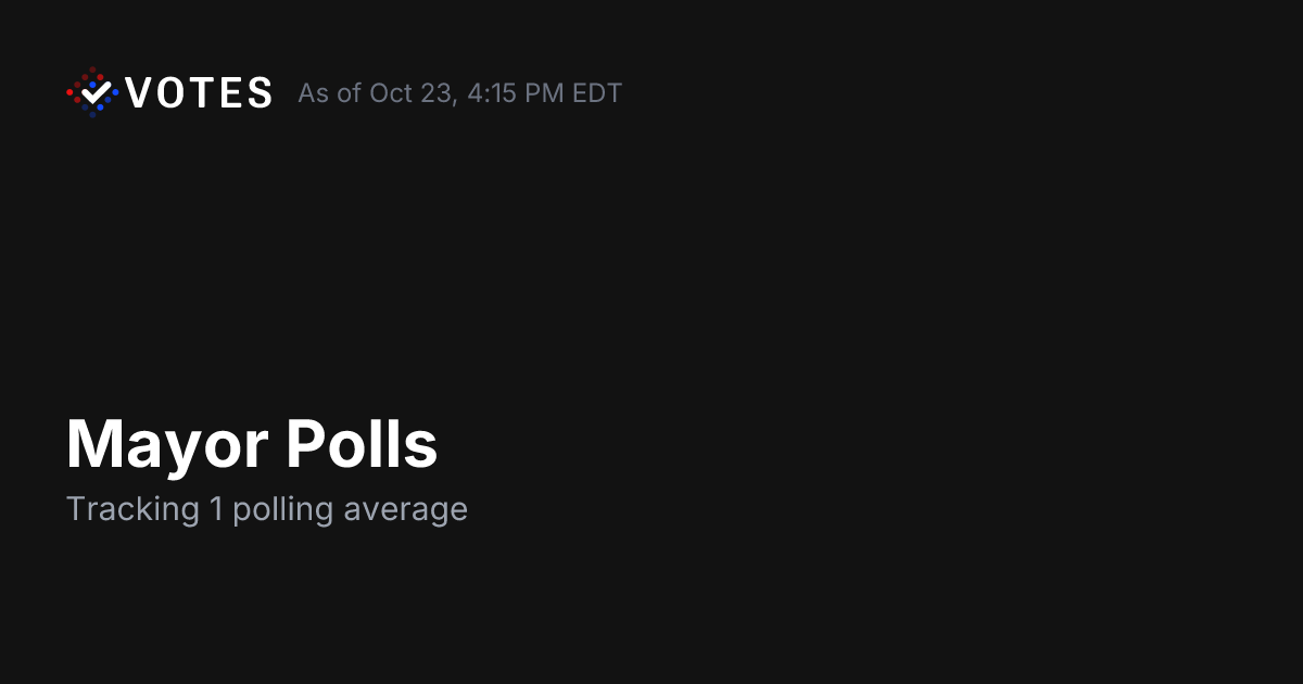 Mayor Polls & Polling Averages | DDHQ