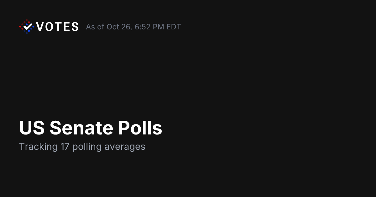 US Senate Polls & Polling Averages | DDHQ