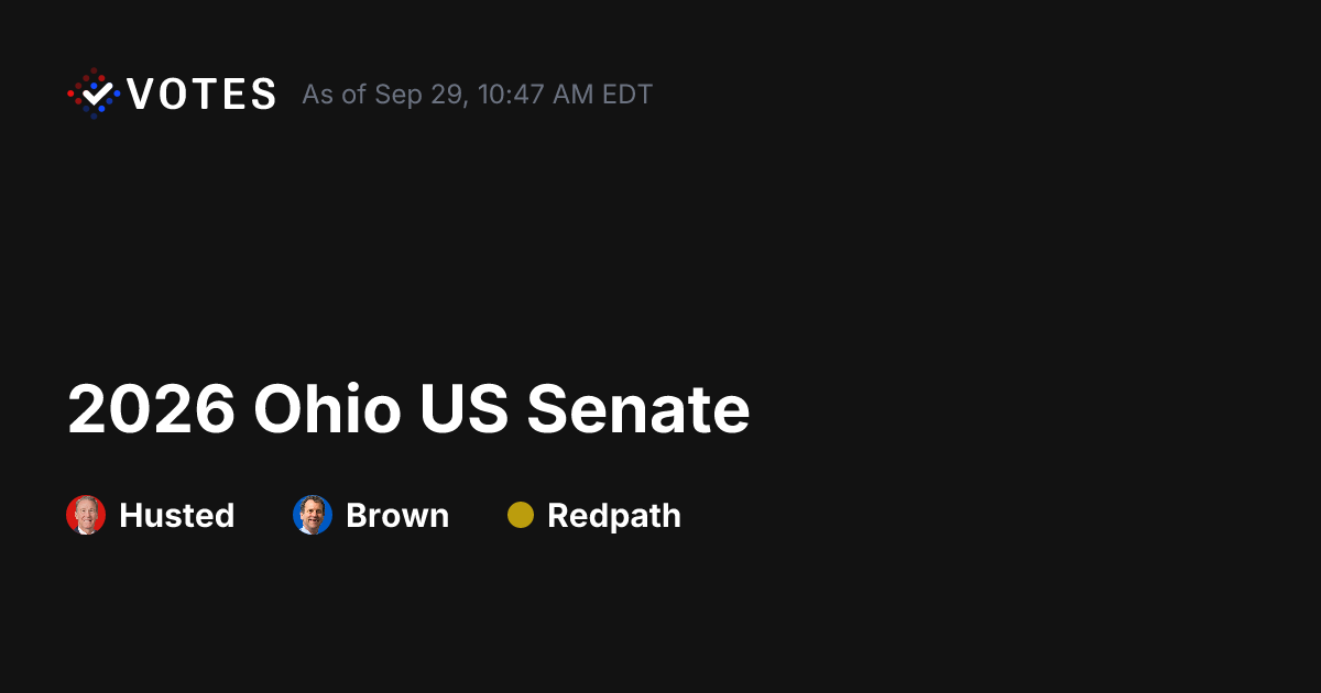 2026 Ohio US Senate | Live Election Results