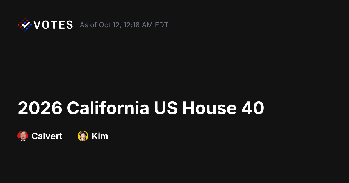 2026 California US House 40 | Live Election Results