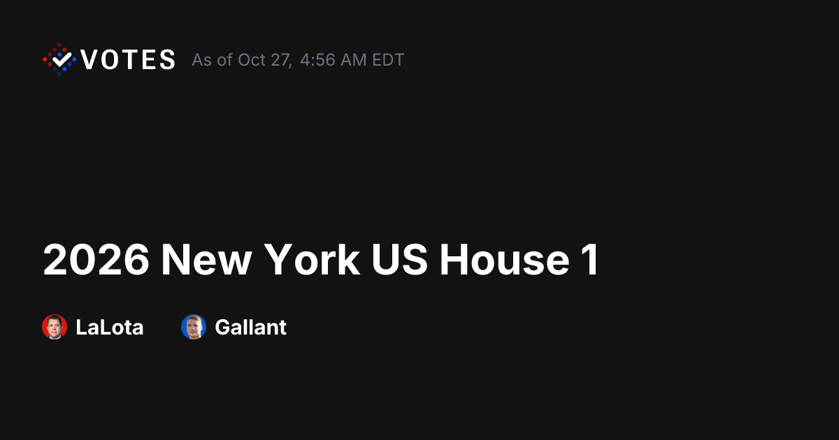 2026 New York US House 1 General Election Early Voting | DDHQ