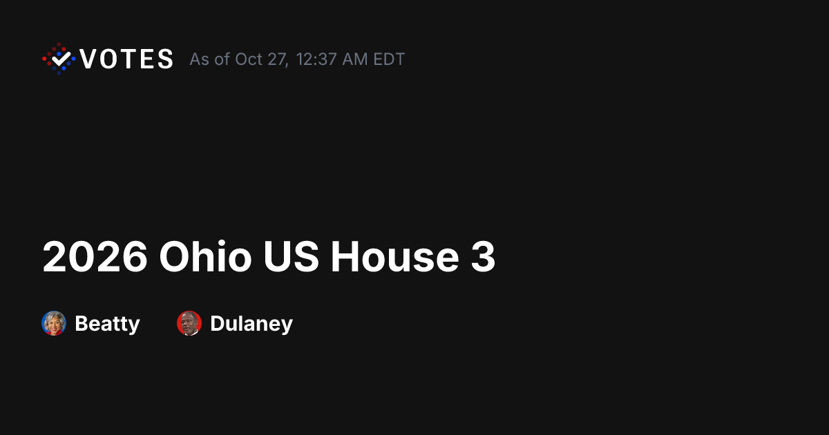 2026 Ohio US House 3 General Election Forecast | DDHQ