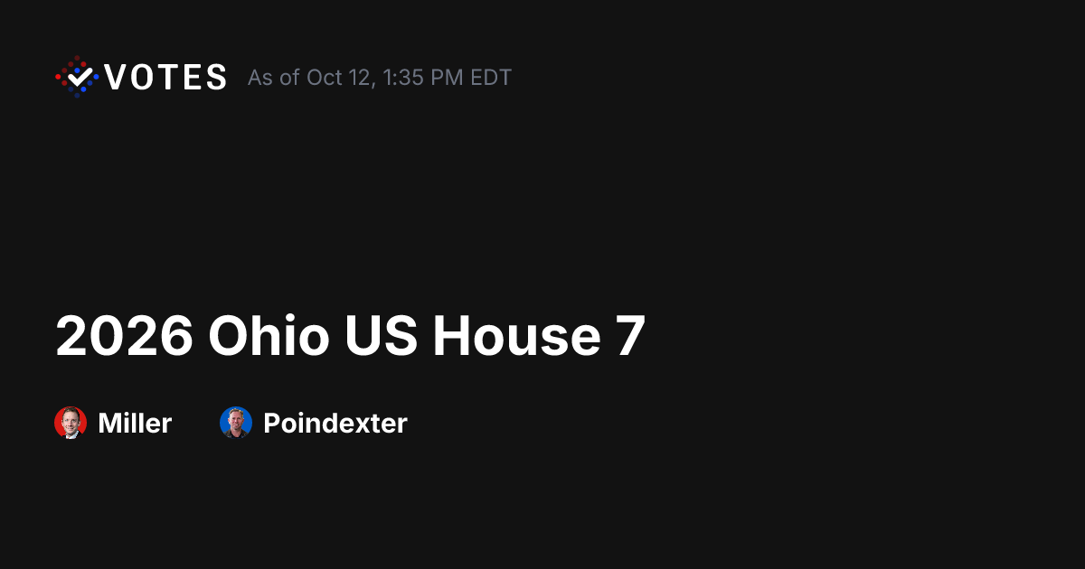 2026 Ohio US House 7 General Election Vote History | DDHQ