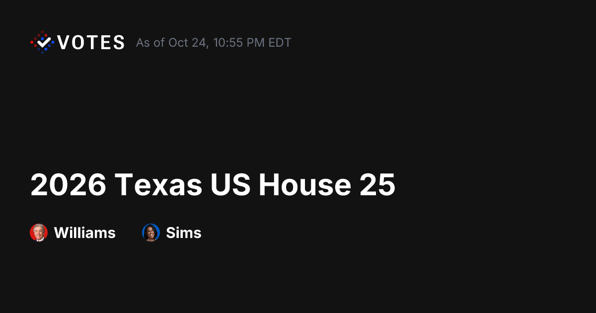 2026 Texas US House 25 General Election Early Voting | DDHQ