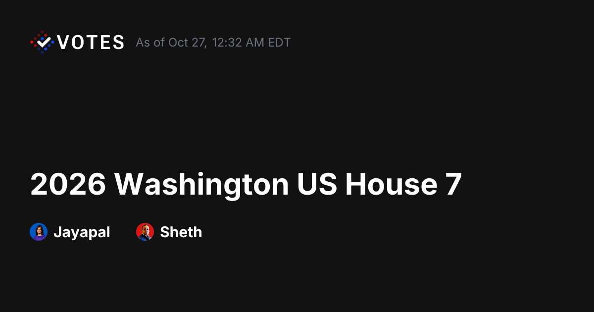 2026 Washington US House 7 General Election Forecast | DDHQ