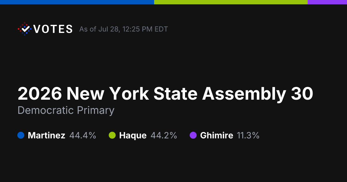 2026 New York State Assembly 30 Live Election Results 700721