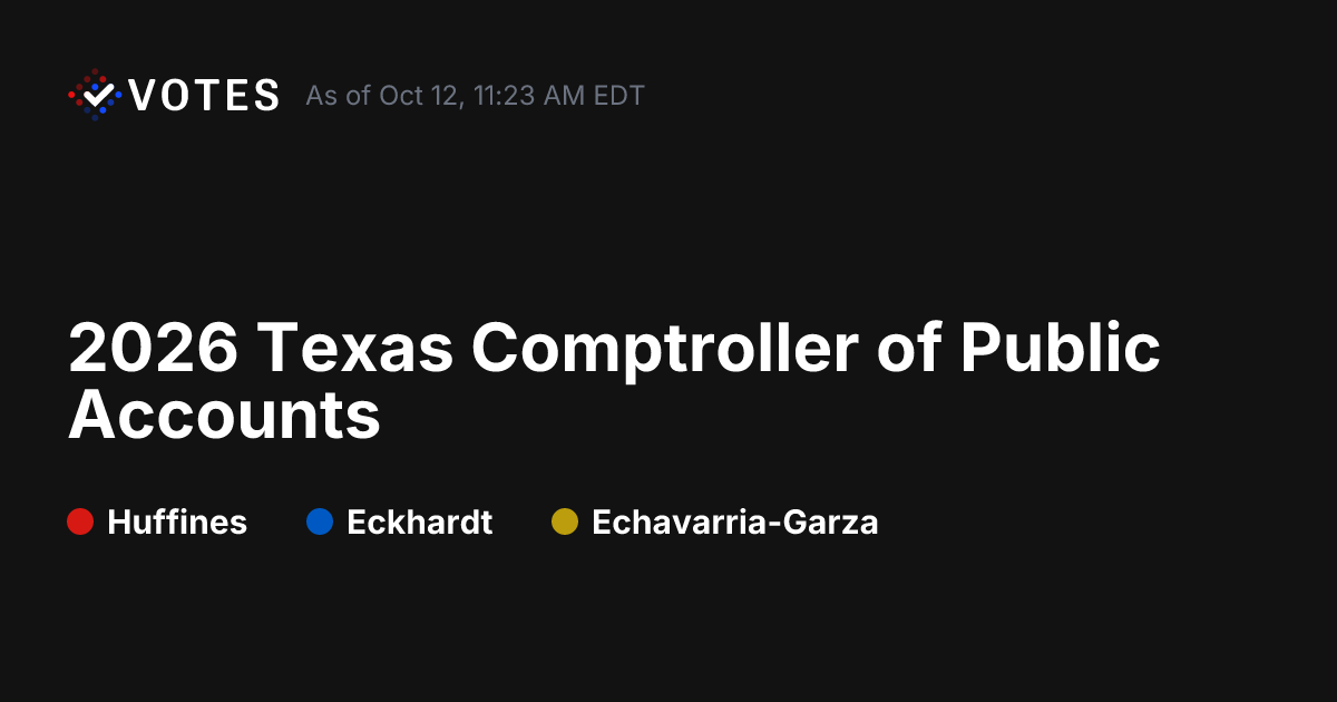 2026 Texas Comptroller of Public Accounts General Election Results | DDHQ