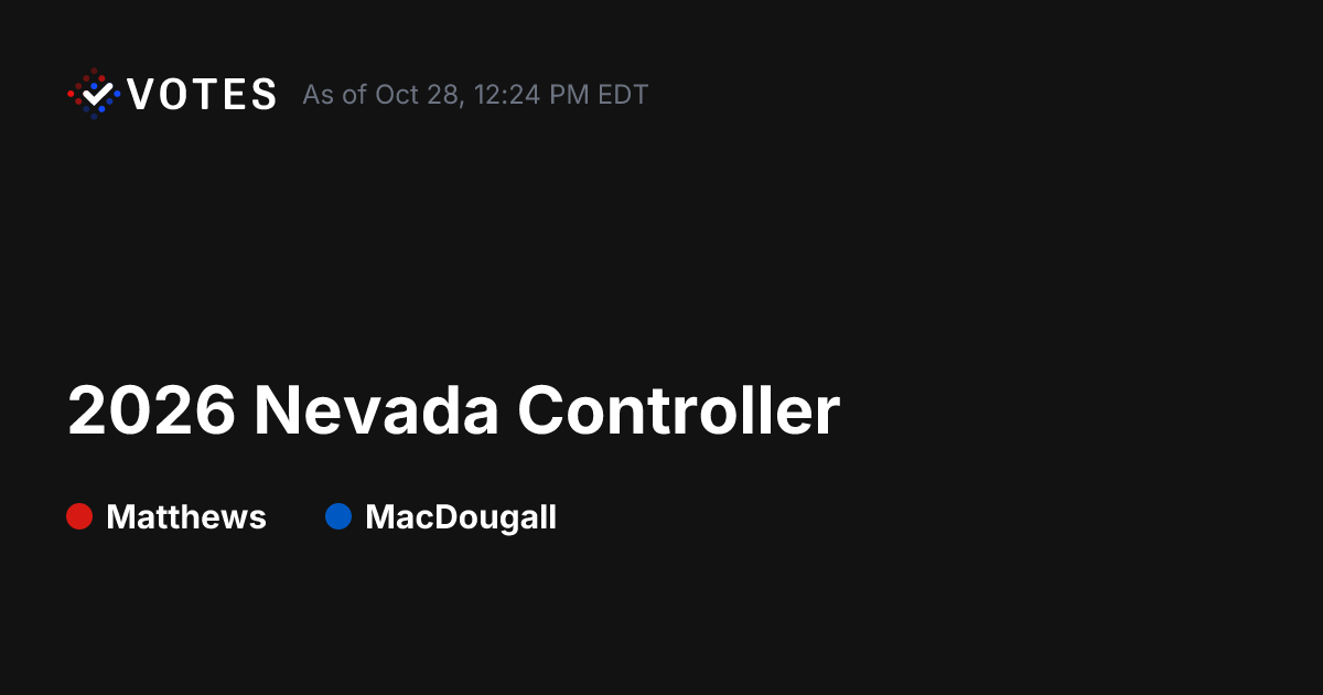 2026 Nevada Controller General Election Early Voting | DDHQ
