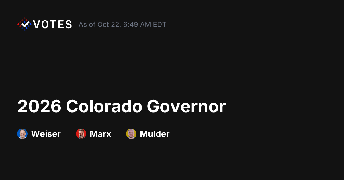 2026 Colorado Governor General Election Early Voting | DDHQ