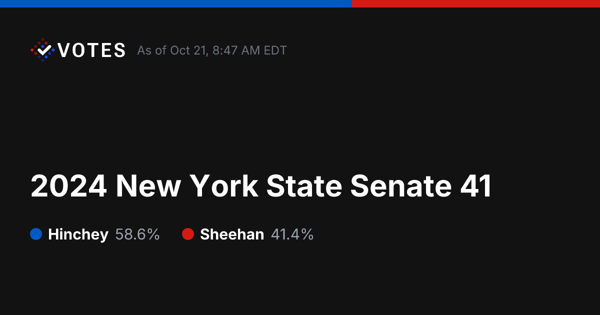 2024 New York State Senate 41 | Live Election Results