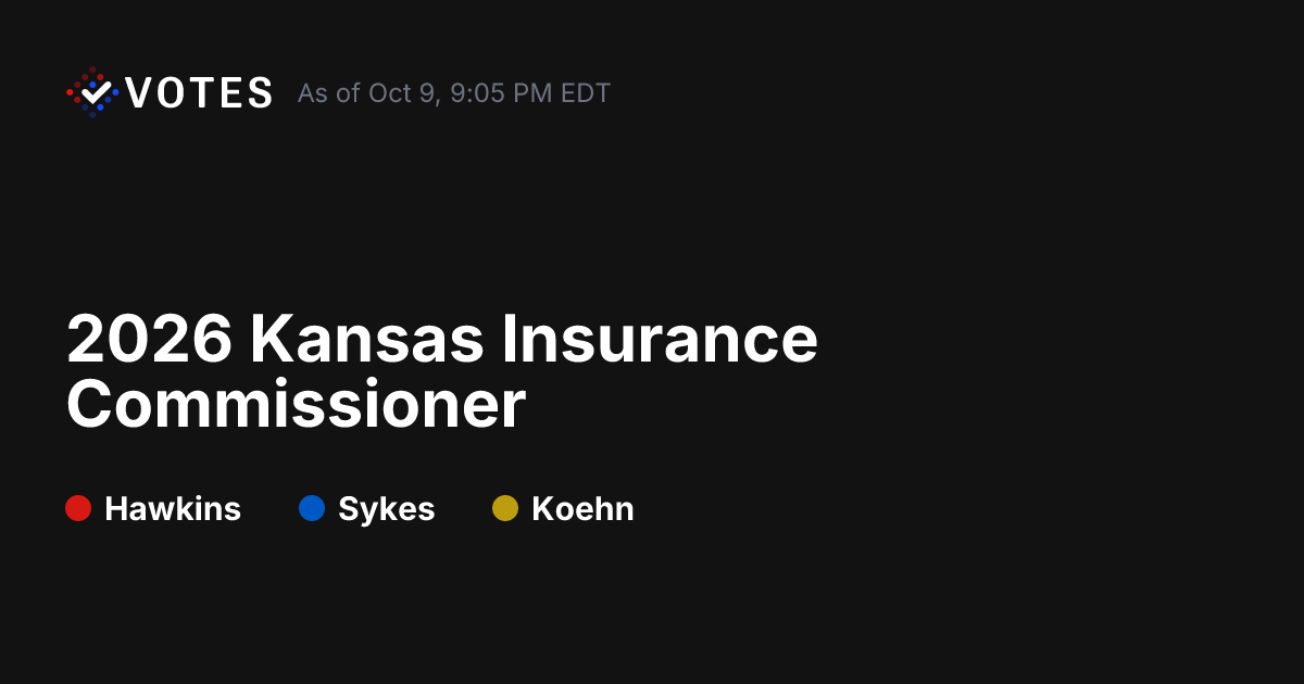 2026 Kansas Insurance Commissioner General Election Results | DDHQ
