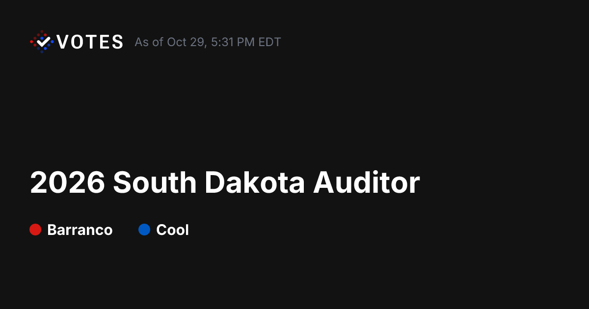 2026 South Dakota Auditor Live Election Results | DDHQ