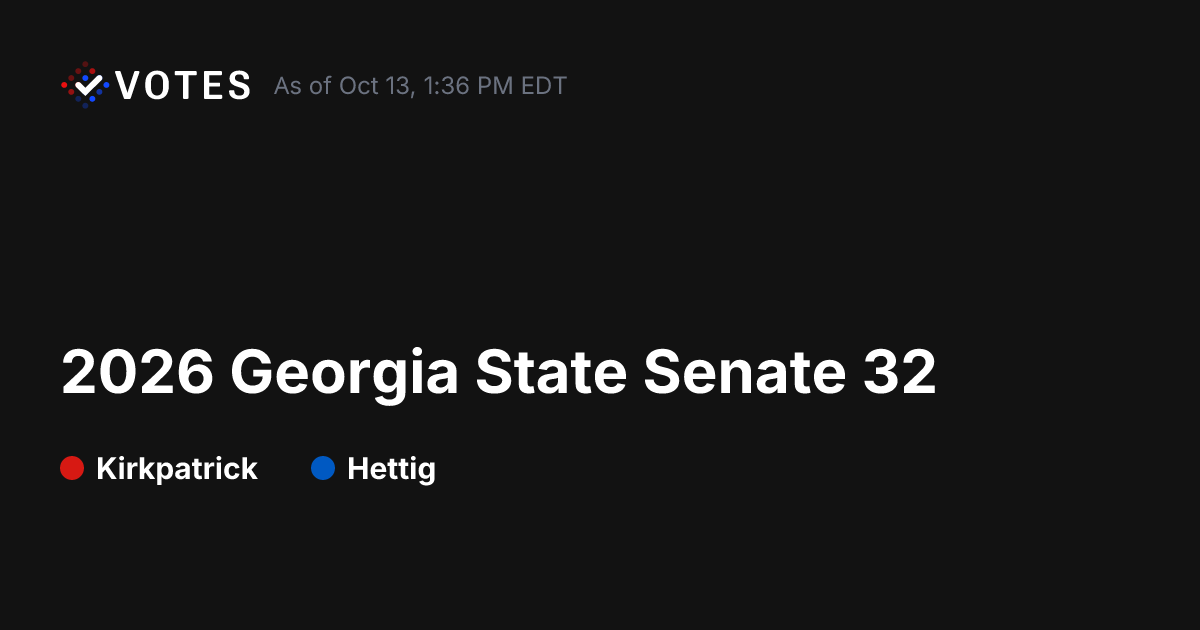 2026 Georgia State Senate 32 General Election Results | DDHQ