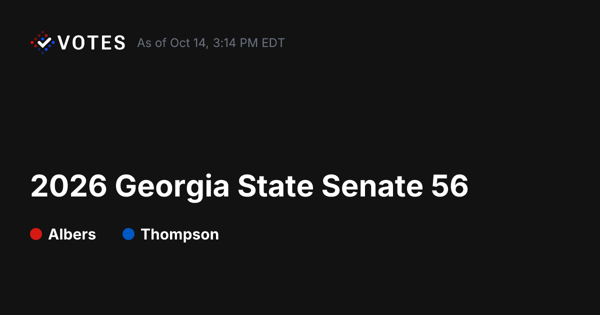 2026 Georgia State Senate 56 General Election Results | DDHQ