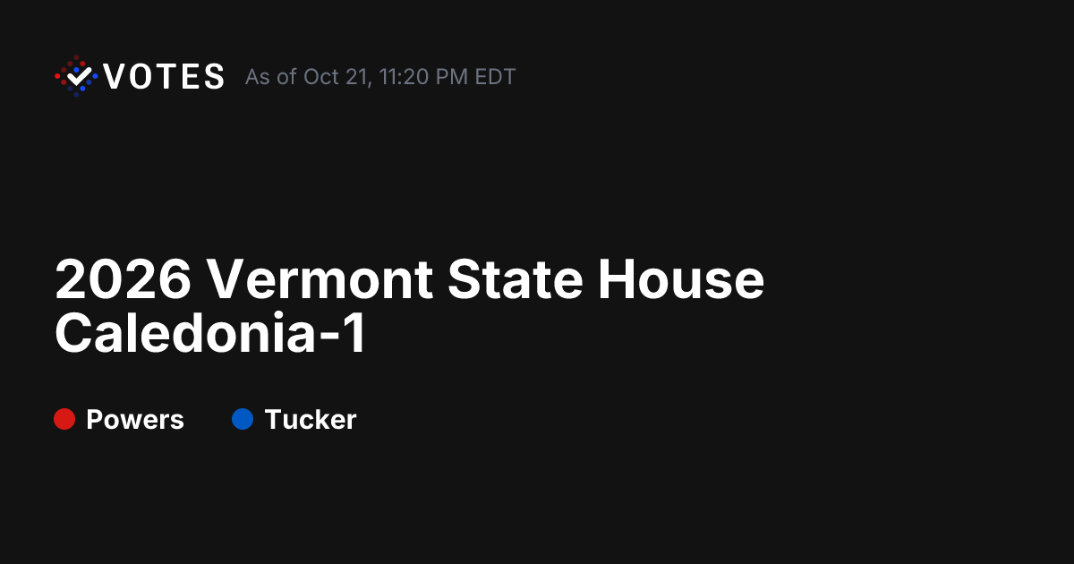 2026 Vermont State House Caledonia-1 General Election Results | DDHQ