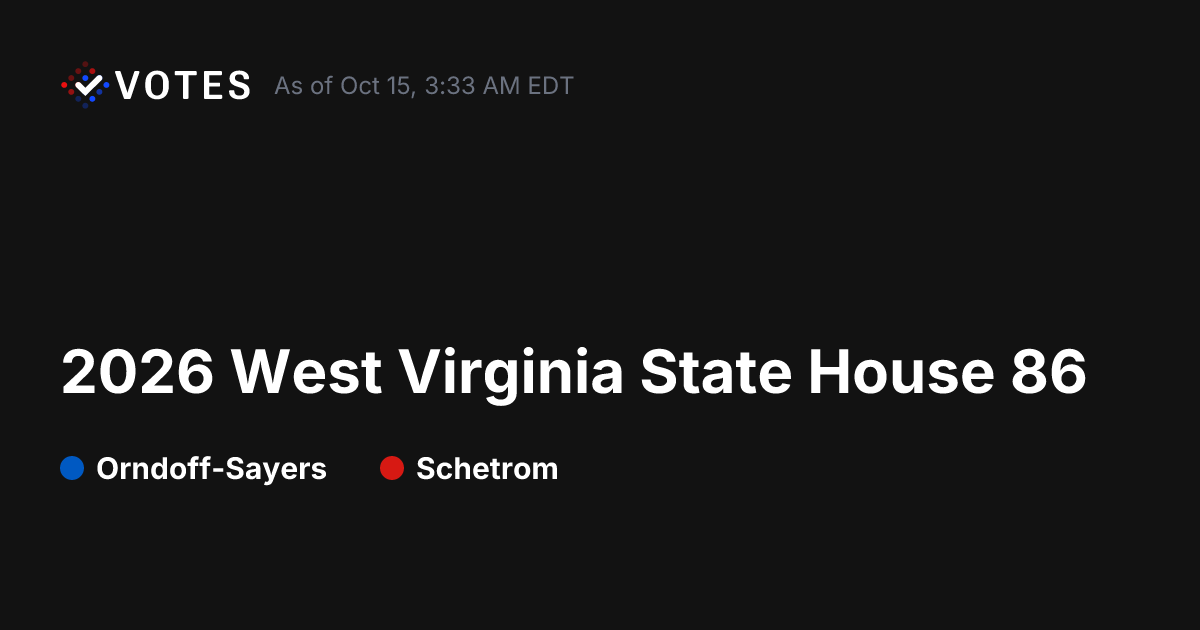 2026 West Virginia State House 86 General Election Results | DDHQ