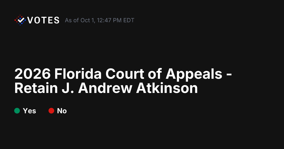 2026 Florida Court of Appeals - Retain J. Andrew Atkinson Results | DDHQ