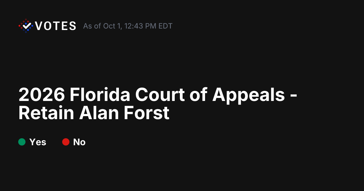 2026 Florida Court of Appeals - Retain Alan Forst Results | DDHQ