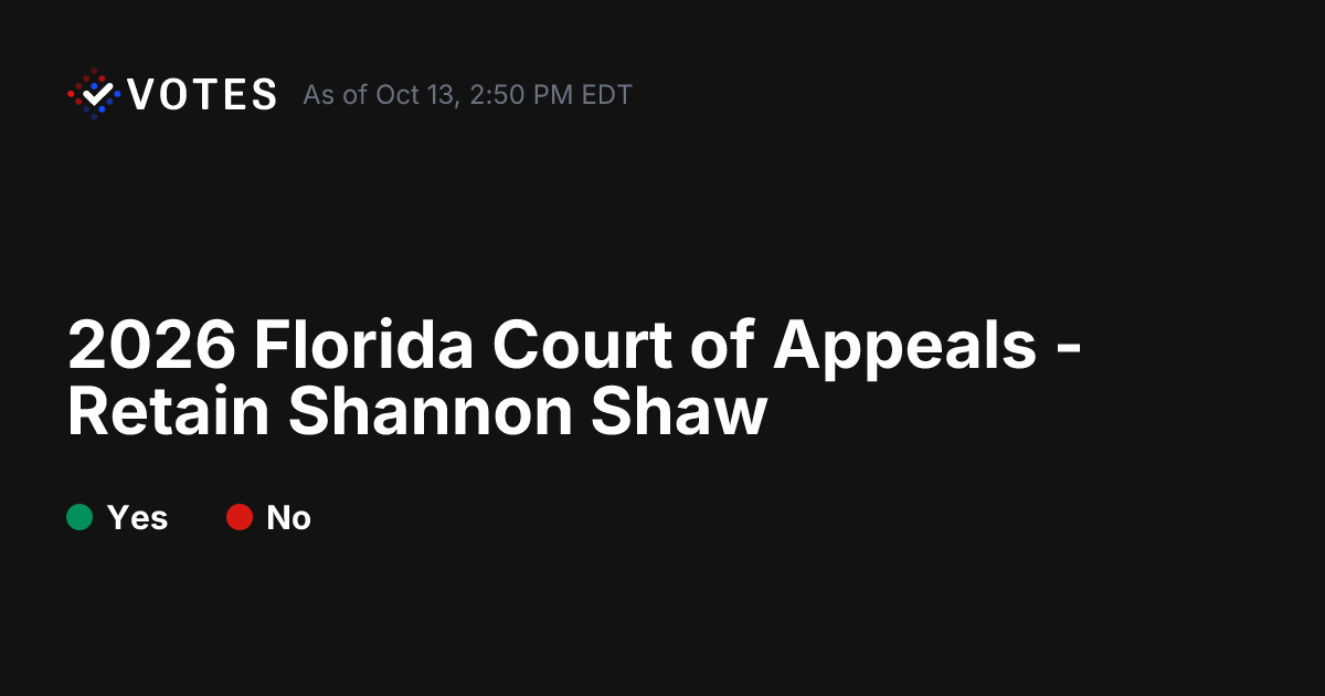 2026 Florida Court of Appeals - Retain Shannon Shaw Results | DDHQ
