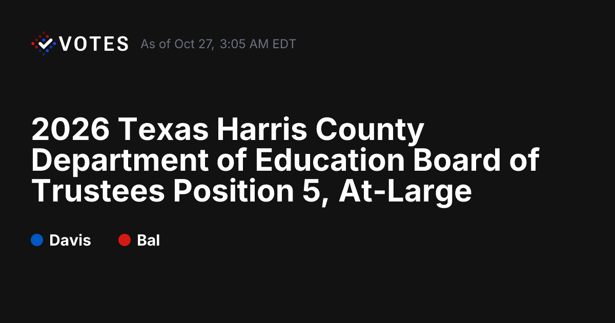 2026 TX Harris County Department of Education Board of Trustees ...