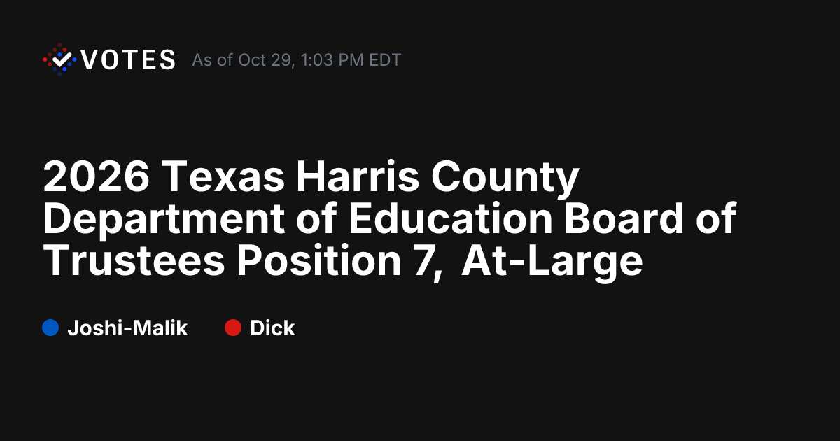 2026 TX Harris County Department of Education Board of Trustees ...