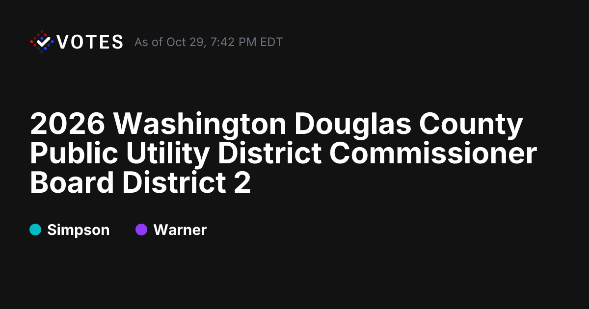 2026 WA Douglas County Public Utility District Commissioner Board ...