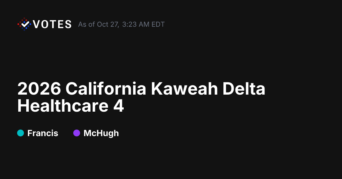 2026 California Kaweah Delta Healthcare 4 General Election Results | DDHQ