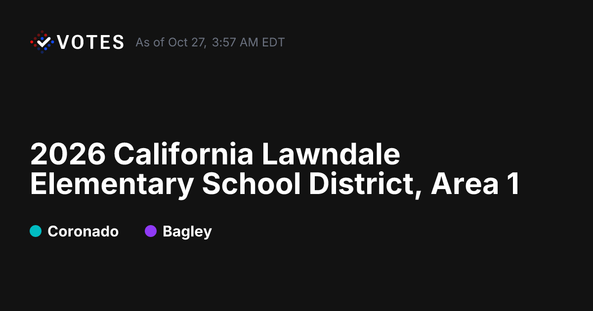 2026 CA Lawndale Elementary School District, Area 1 General Election ...