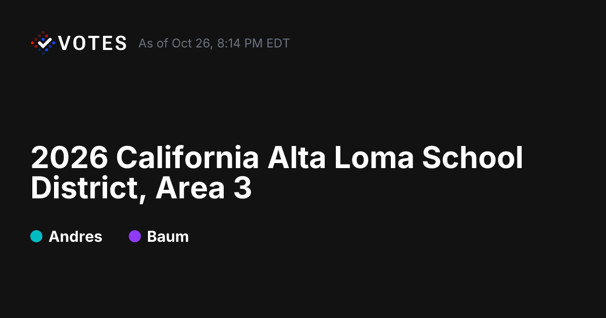 2026 CA Alta Loma School District, Area 3 General Election Results | DDHQ